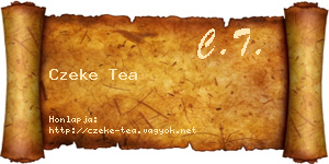 Czeke Tea névjegykártya